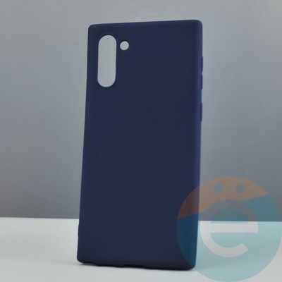 Накладка силиконовая Soft Touch ультратонкая для Samsung Galaxy Note 10 синяя - фото 30052