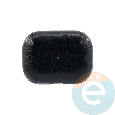 Чехол кожаный для наушников Apple AirPods Pro черный - фото 30095