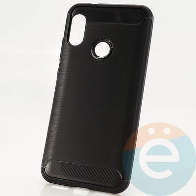 Накладка силиконовая Carbon 360 на Xiaomi Mi A2 Lite черная - фото 30115