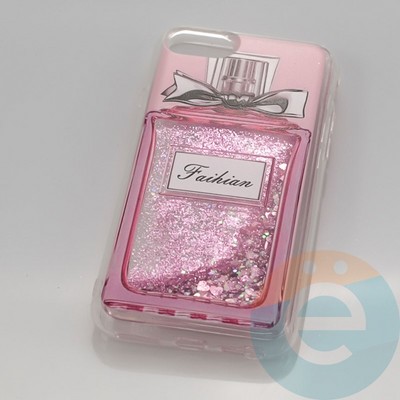 Накладка силиконовая Переливашка с жидкими блёстками на Apple iPhone 7/8 парфюм - фото 30291