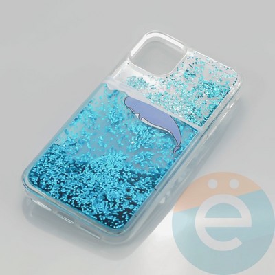 Накладка силиконовая Переливашка с жидкими блёстками на Apple iPhone 11 кит - фото 30337