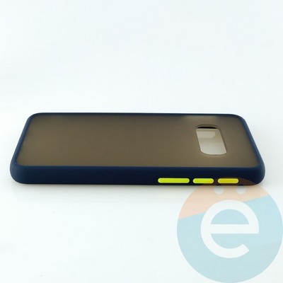 Накладка пластиковая с силиконовой окантовкой для Samsung Galaxy S10E синяя - фото 30734