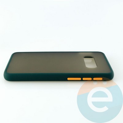 Накладка пластиковая с силиконовой окантовкой для Samsung Galaxy S10E зелёная - фото 30735