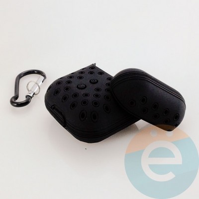 Чехол силиконовый Nike для наушников Apple AirPods 1/2 черный 16 - фото 30602