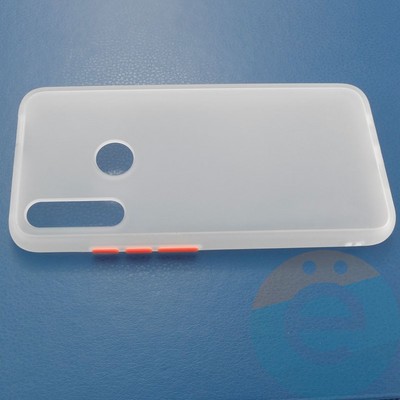 Накладка пластиковая с силиконовой окантовкой для Samsung Galaxy A20S белая - фото 30731