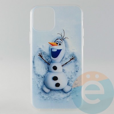 Накладка силиконовая с рисунком для iPhone 11 Pro Снеговик Олаф - фото 30968