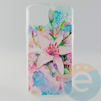 Накладка силиконовая с рисунком для iPhone 11 Pro Цветы - фото 30972