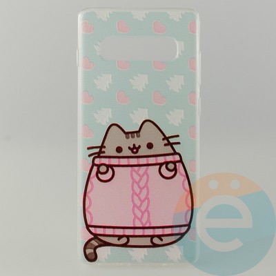 Накладка силиконовая с рисунком для Samsung S10+ Пушинка - фото 31017