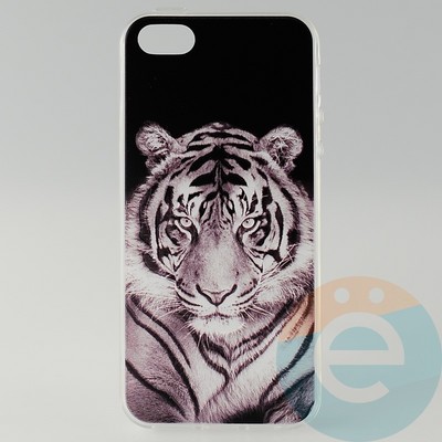 Накладка силиконовая с рисунком для iPhone 5s Тигр - фото 31090