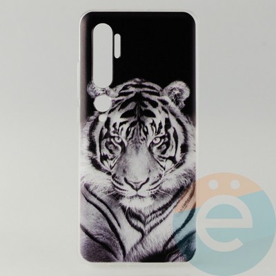 Накладка силиконовая с рисунком для Xiaomi Mi Note 10 Тигр - фото 31262