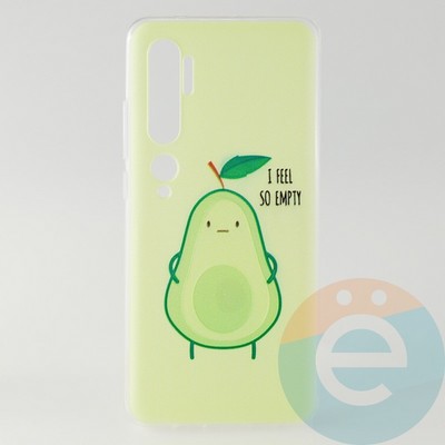 Накладка силиконовая с рисунком для Xiaomi Mi Note 10 Авокадо - фото 31266