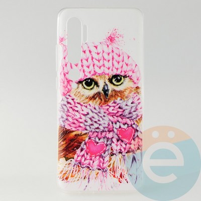 Накладка силиконовая с рисунком для Xiaomi Mi Note 10 Сова - фото 31267