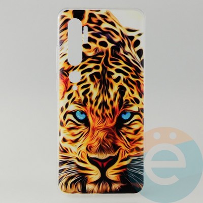 Накладка силиконовая с рисунком для Xiaomi Mi Note 10 Леопард - фото 31268