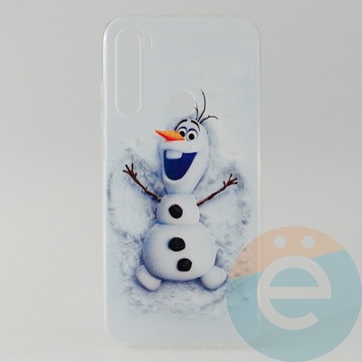 Накладка силиконовая с рисунком для Xiaomi Note 8 Снеговик Олаф - фото 31272