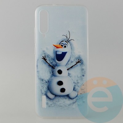 Накладка силиконовая с рисунком для Xiaomi CC9E Снеговик Олаф - фото 31332