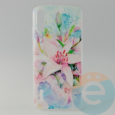 Накладка силиконовая с рисунком для Xiaomi CC9E Цветы - фото 31336