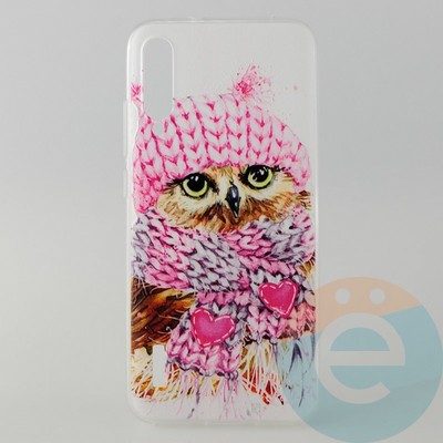 Накладка силиконовая с рисунком для Xiaomi CC9E Сова - фото 31339