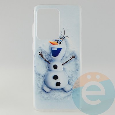 Накладка силиконовая с рисунком для Samsung S11 Plus\S20 Ultra Снеговик Олаф - фото 31412