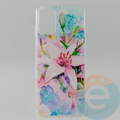 Накладка силиконовая с рисунком для Samsung S11\S20 Plus Цветы - фото 31501