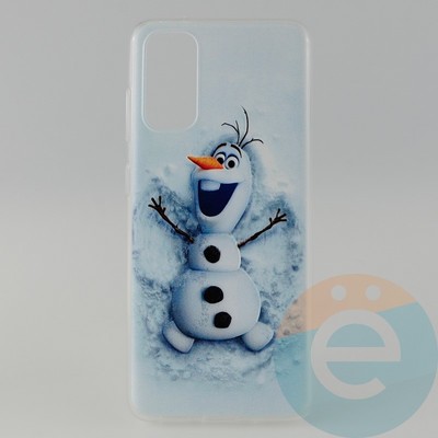Накладка силиконовая с рисунком для Samsung S11 Lite\S20  Снеговик Олаф - фото 31569