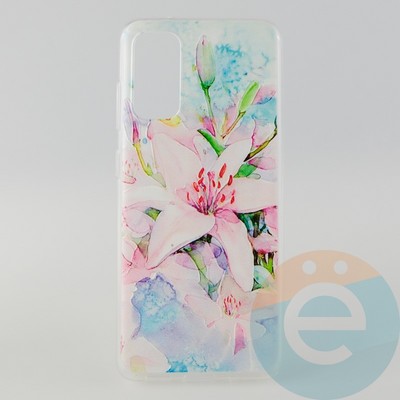Накладка силиконовая с рисунком для Samsung S11 Lite\S20  Цветы - фото 31573