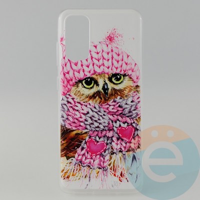 Накладка силиконовая с рисунком для Samsung S11 Lite\S20  Сова - фото 31576