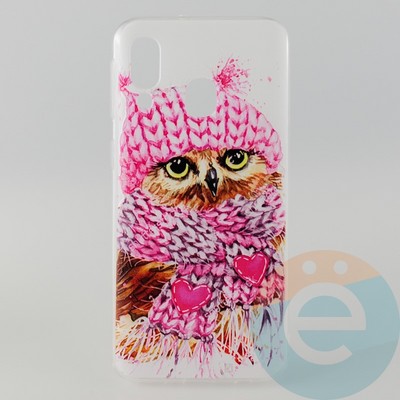 Накладка силиконовая с рисунком для Samsung A40 Сова - фото 31586