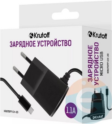 СЗУ Krutoff CH-23 micro USB 1.1A - фото 34292