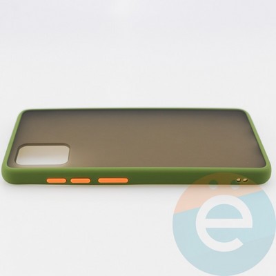 Накладка пластиковая с силиконовой окантовкой для Samsung Galaxy A51/M40S хаки - фото 34301