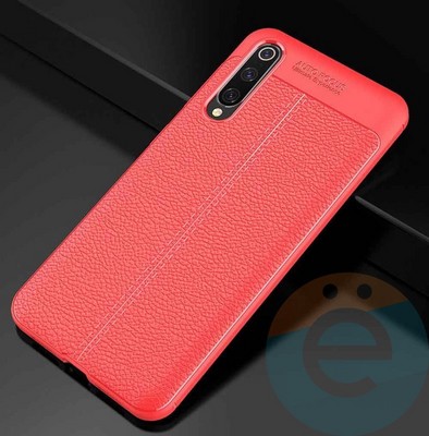 Накладка силиконовая 360 с кожаными вставками на Xiaomi Mi 9SE красная - фото 34887