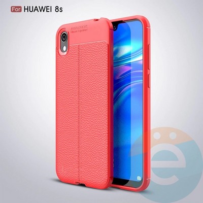 Накладка силиконовая 360 с кожаными вставками на Huawei Honor 8S/Y5 (2019) красная - фото 34950