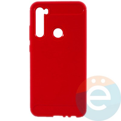 Накладка силиконовая Carbon 360 на Xiaomi Redmi Note 8 красная - фото 34992