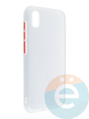 Накладка пластиковая с силиконовой окантовкой для Huawei Honor 8S/Y5 2019 белая - фото 34998