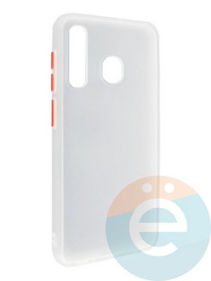 Накладка пластиковая с силиконовой окантовкой для Samsung Galaxy A30/A20 белая - фото 35023