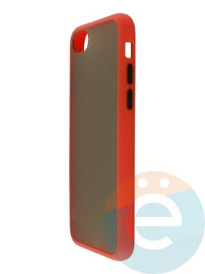 Накладка пластиковая с силиконовой окантовкой для iPhone 7/8 красная - фото 35045