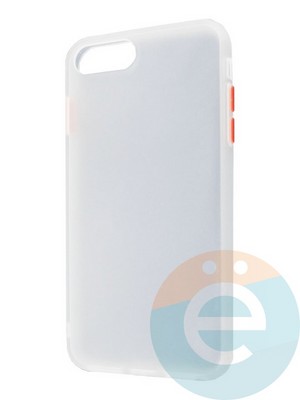 Накладка пластиковая с силиконовой окантовкой для iPhone 6 Plus/6s Plus/7 Plus/8 Plus белая - фото 35048