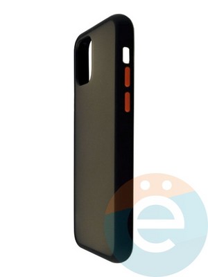 Накладка пластиковая с силиконовой окантовкой для iPhone 11 Pro черная - фото 35067