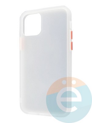 Накладка пластиковая с силиконовой окантовкой для iPhone 11 Pro белая - фото 35068