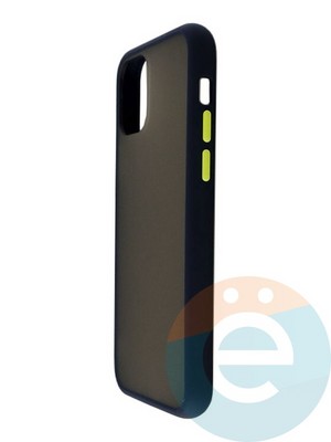 Накладка пластиковая с силиконовой окантовкой для iPhone 11 Pro синяя - фото 35069