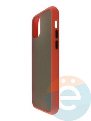 Накладка пластиковая с силиконовой окантовкой для iPhone 11 Pro красная - фото 35070