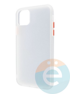 Накладка пластиковая с силиконовой окантовкой для iPhone 11 Pro Max белая - фото 35073