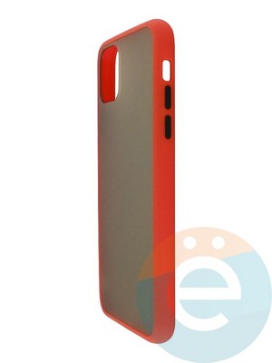 Накладка пластиковая с силиконовой окантовкой для iPhone 11 Pro Max красная - фото 35075