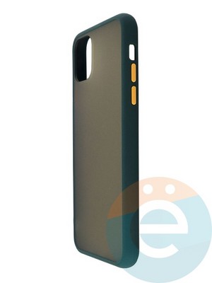 Накладка пластиковая с силиконовой окантовкой для iPhone 11 Pro Max зелёная - фото 35076