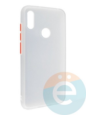 Накладка пластиковая с силиконовой окантовкой для Huawei Honor 7A/Y5 2018 белая - фото 35089