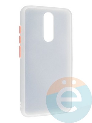 Накладка пластиковая с силиконовой окантовкой для Xiaomi Redmi 8 белая - фото 35098