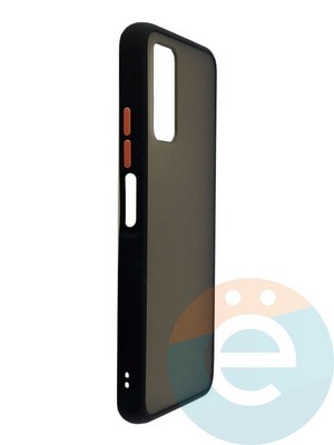Накладка пластиковая с силиконовой окантовкой для Huawei Honor V30 черная - фото 35117