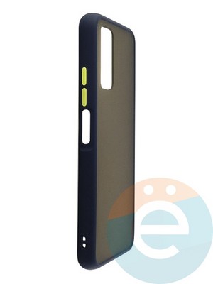 Накладка пластиковая с силиконовой окантовкой для Huawei Honor V30 синяя - фото 35119
