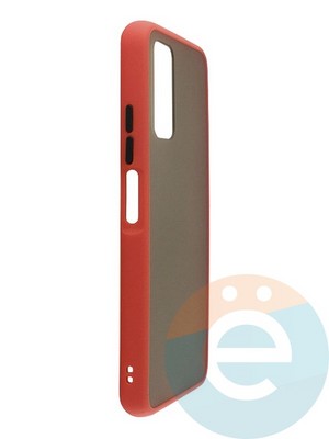 Накладка пластиковая с силиконовой окантовкой для Huawei Honor V30 красная - фото 35120