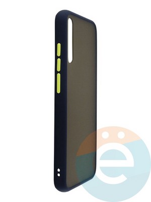 Накладка пластиковая с силиконовой окантовкой для Huawei Honor Play 3 синяя - фото 35124