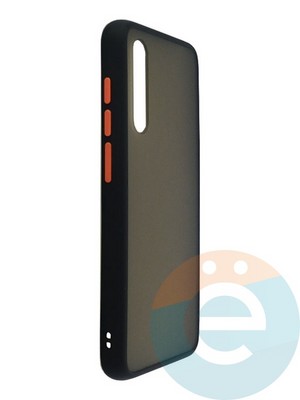 Накладка пластиковая с силиконовой окантовкой для Xiaomi Mi A3 Lite/CC9 черная - фото 35135